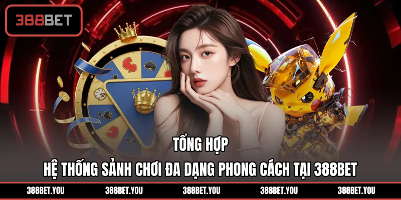 Tổng hợp hệ thống sảnh chơi đa dạng phong cách tại 388BET