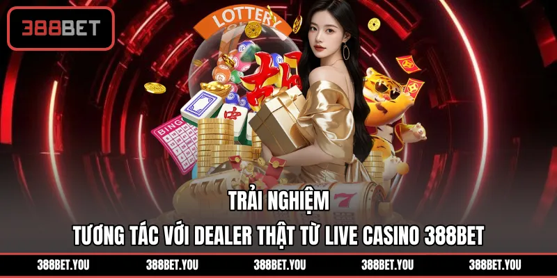 Trải nghiệm tương tác với dealer thật từ Live Casino 388BET